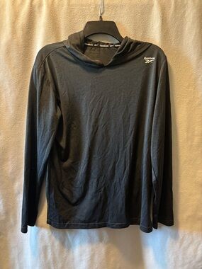 Reebok Black Pullover Hoodie with Subtle Logo